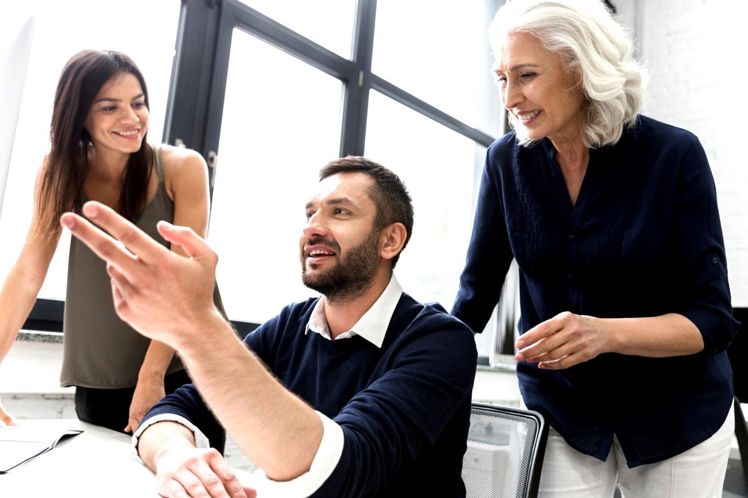 Business team reviewing improved budget processes